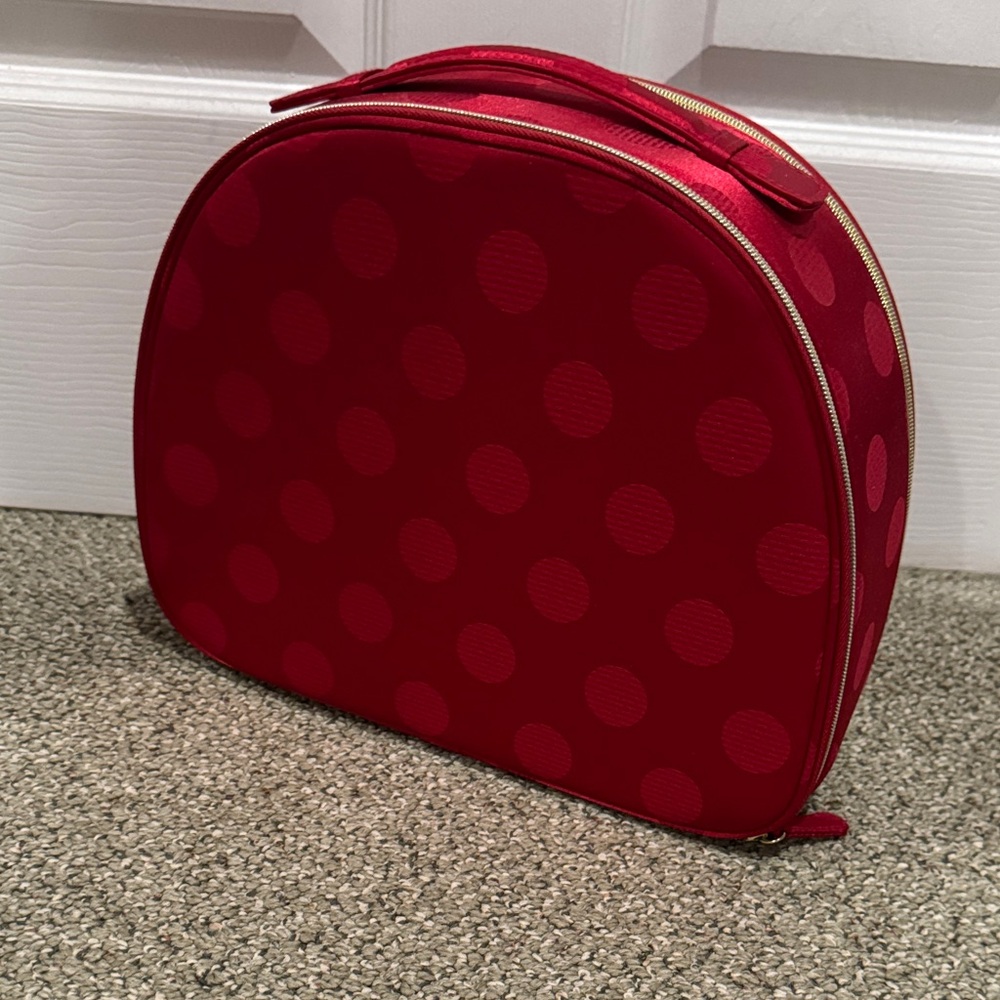 NEW Estee Lauder Red Polka Dot Cosmetic Case - Picture 5 of 5